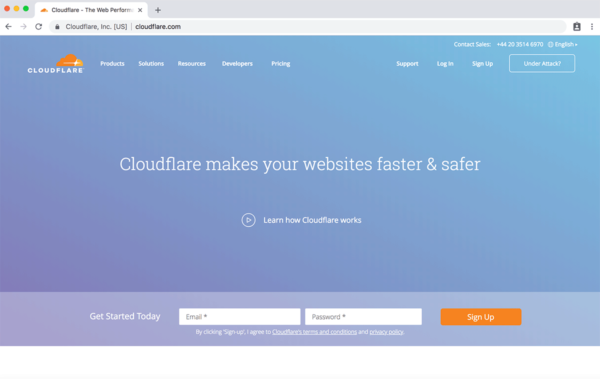 Регистрация на Cloudflare для получения сертификата SSL бесплатно